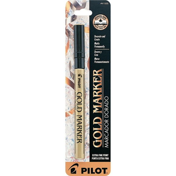 Pilot Metallic Permanent Marker, Extra-Fine, Gold