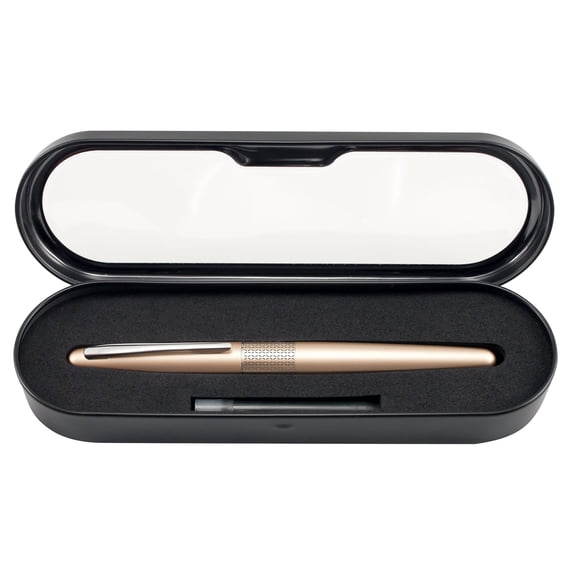 Pilot Metropolitan Fountain Pen, Gold Zig Zag Barrel, Medium Nib, Black Ink