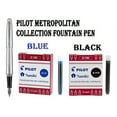thumbnail image 1 of Pilot Metropolitan Collection Fountain Pen, Silver Barrel, Classic Design, Me..., 1 of 8