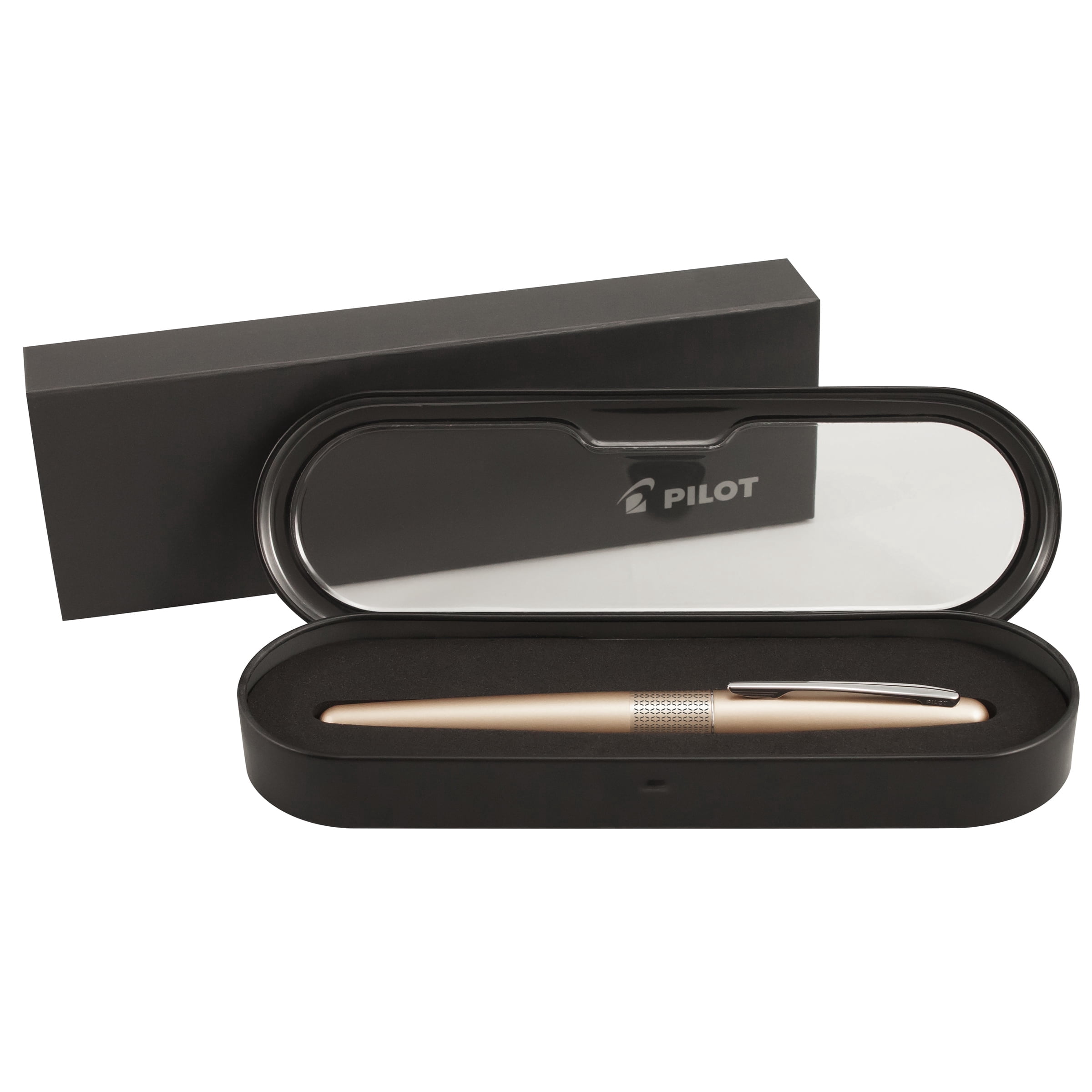 Pilot Metropolitan Gel Pen, Gold Zig Zag Barrel, Fine Point, Black Ink
