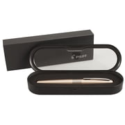 Pilot Metropolitan Gel Pen, Gold Zig Zag Barrel, Fine Point, Black Ink