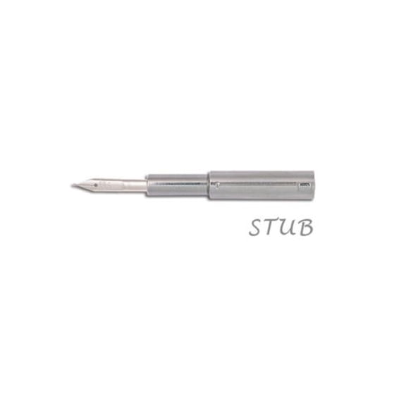 Pilot Namiki Vanishing Point Refill Converter Set - Rhodium - 18K White Gold Stub Point Nib