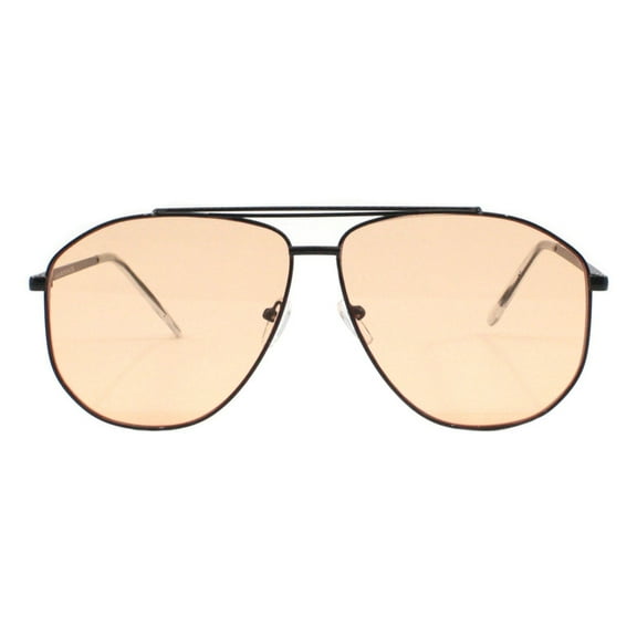 Pilot Navigator Sunglasses Unisex Metal Frame UV400 Driving Shades Black, Orange