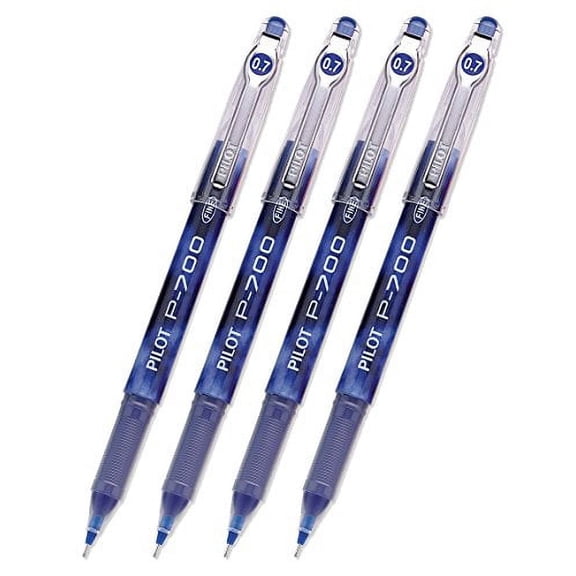 Pilot P-700 Rollerball Stick Gel Pen, Blue Ink, Fine Point 4-PACK(38611)