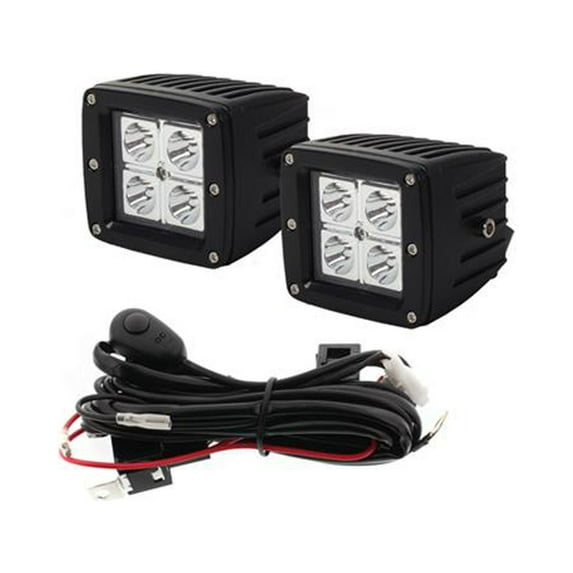 Pilot PLV-1000KIT LED Cube Pod Lights & Harness, 3-In. - Quantity 2