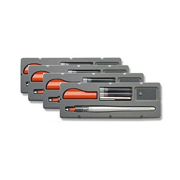 Pilot Parallel Pen 2-Color Calligraphy Pen Set Red Blue Ink 1.5mm Nib 4 PK 90050