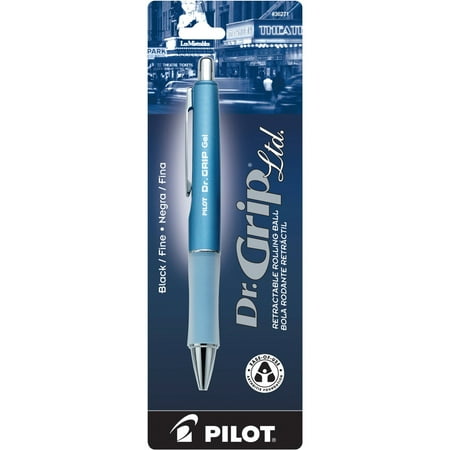 Pilot Dr. Grip Retractable Gel Rollerball Pen - 0.7 Mm Pen Point Size - Black Ink - Ice Blue Barrel - 1 Each (PIL36271)