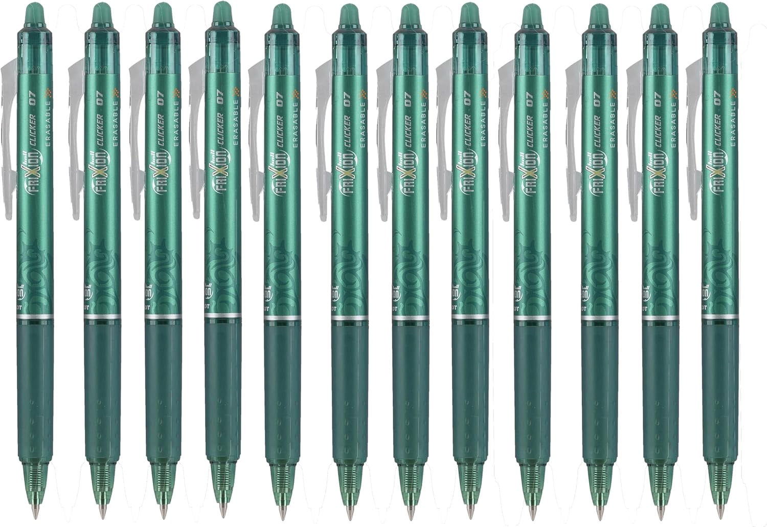Pilot Pen Pilot Frixion Clicker Erasable Fine Point Pen, Green, Pack of 12
