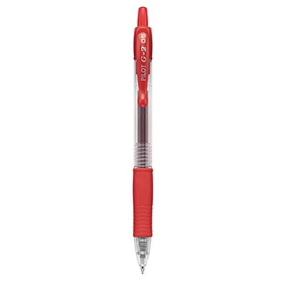 Pilot Pen Pilot G2 Red 0.5Mm Retractable Gel Ink Rolling Ball Pen Fine Point - Red - 0.5mm