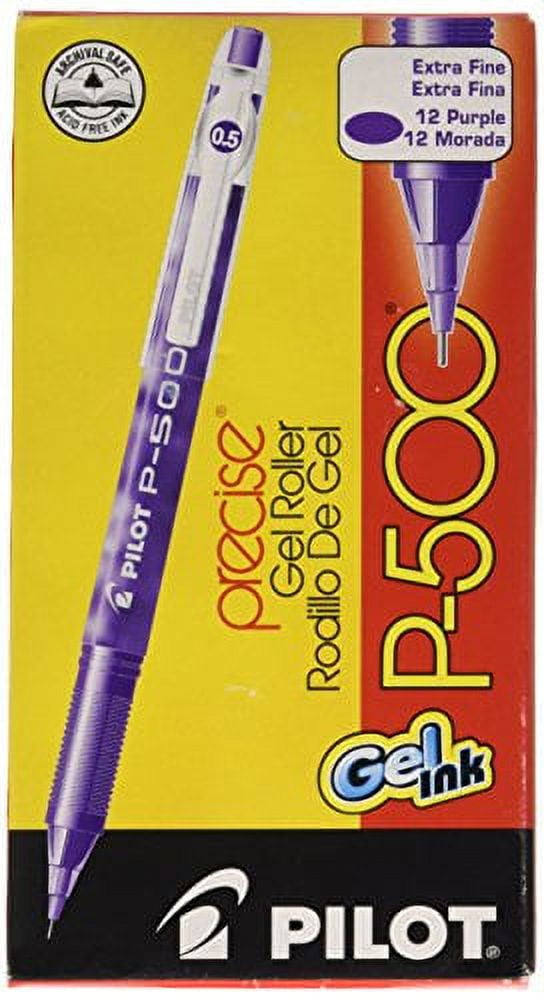 Pilot Precise P500 Gel Ink Rolling Ball Pens, Extra Fine Point, Purple