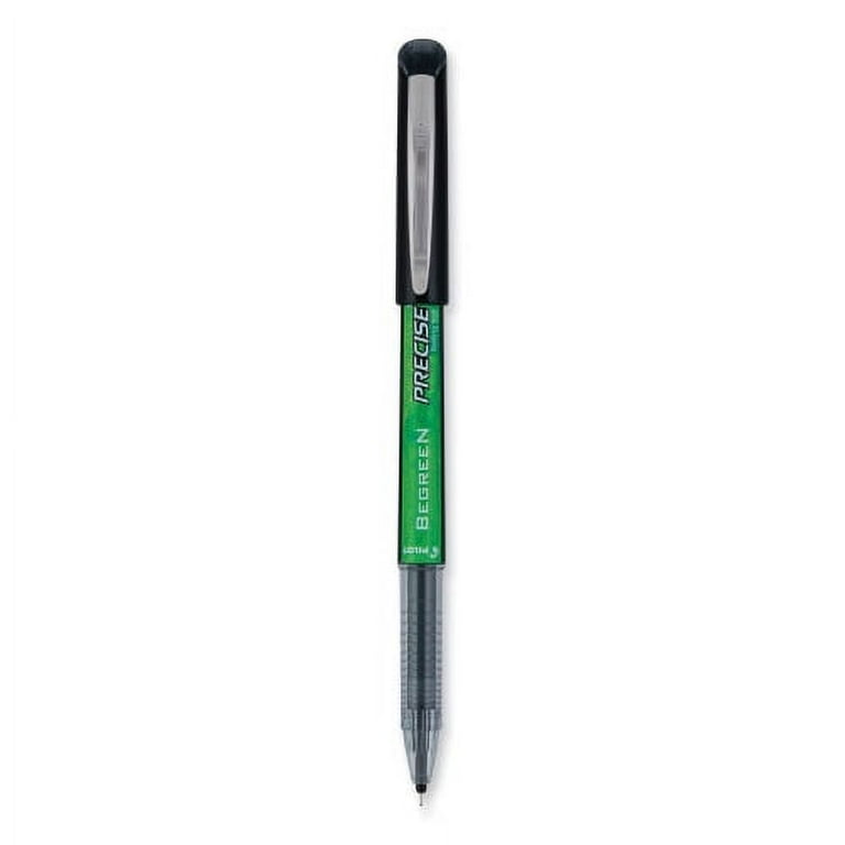 Precise V5 BeGreen Roller Ball Pen, Stick, Extra-Fine 0.5 mm, Black Ink, Black Barrel, Dozen Precise V5 BeGreen Roller Ball Pen, Stick, Extra-Fine 0.5 mm, Black Ink, Black Barrel, Dozen