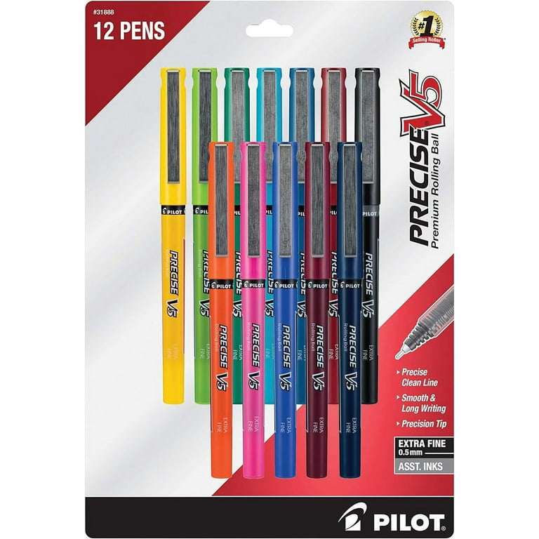 Pilot Frixion Clicker Erasable Pen with Navy, Turquoise, Lime, Orange, and  Pink Gel Ink. 5pk 0.7mm