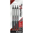thumbnail image 1 of Pilot® Precise™ V5 Liquid Ink Retractable Rollerball Pens, Extra-Fine Point, 0.5mm, Black Barrel, Black Ink, Pack Of 3, 1 of 5