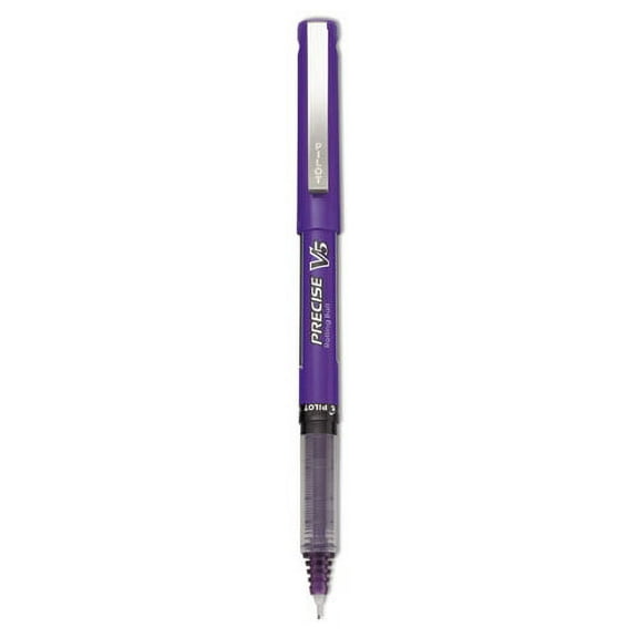 Pilot Precise V5 Roller Ball Pen, Stick, Extra-Fine 0.5 Mm, Purple Ink, Purple Barrel, Dozen | Bundle of 2 Dozen
