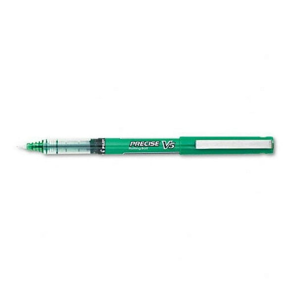 Pilot Precise V5 Roller Ball Stick Pen, Green Ink, Extra Fine, 24/Pack (25104)