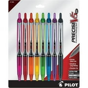 Pilot Precise V5RT Rolling Ball Pen, Extra Fine Point, Assorted, 8 Count