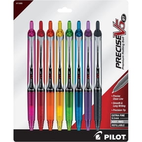 Pilot Precise V5RT Rolling Ball Pen, Extra Fine Point, Assorted, 8 Count