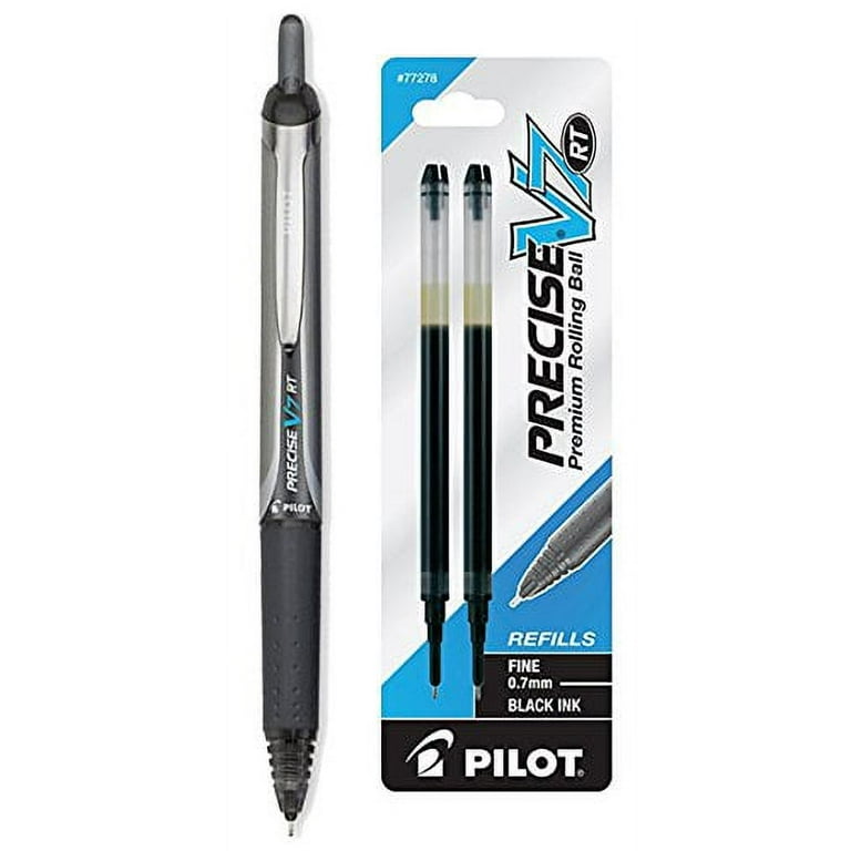Pilot Precise V7 RT Rolling Ball Pen Refill - 0.7mm Fine Point Black Ink, Pack Of 2