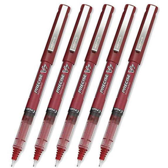 Pilot® Precise® V7 Stick Roller Ball Pen PEN,PRECISE V7,FINE,RD (Pack of5)