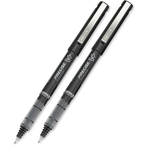 Pilot Precise V7 Stick Rolling Ball Pens, Fine Point, Black 2-PACK(35346)