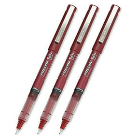 Pilot Precise V7 Stick Rolling Ball Pens, Fine Point, Red 3-PACK(35352)