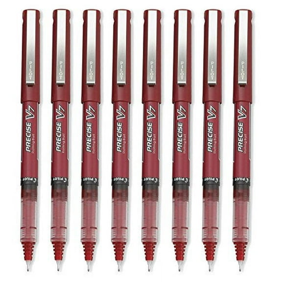 Pilot Precise V7 Stick Rolling Ball Pens, Fine Point, Red 8-PACK(35352)