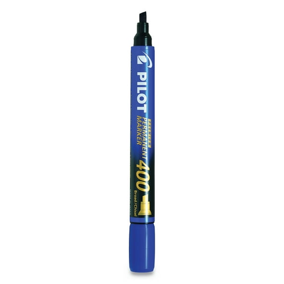 Pilot Premium 400 Permanent Marker, Broad Chisel Tip, Blue, Dozen -PIL44116