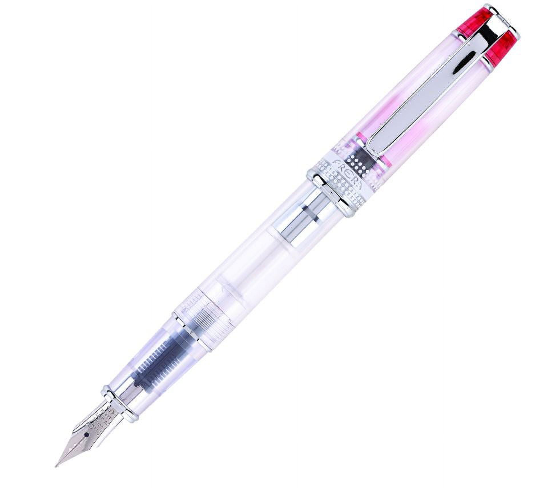 Pilot Prera Fountain Pen - Red & Clear Body - Fine Point