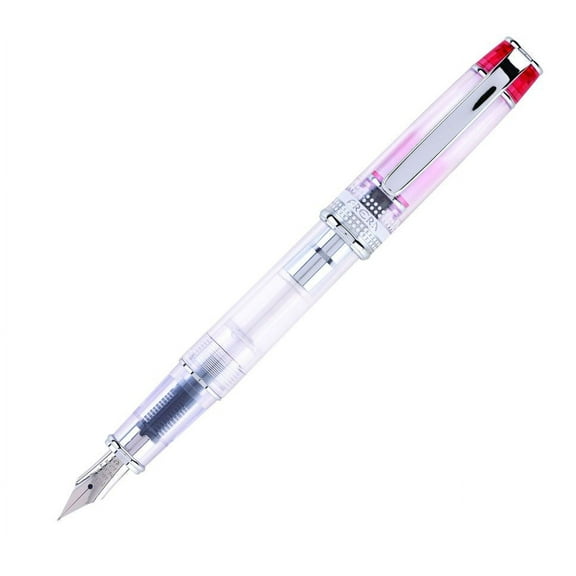 Pilot Prera Fountain Pen - Red & Clear Body - Fine Point
