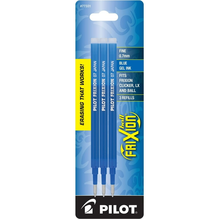 Refill for Pilot FriXion Erasable, FriXion Ball, FriXion Clicker and FriXion LX Gel Ink Pens, Fine Tip, Blue Ink, 3/Pack Refill for Pilot FriXion Erasable, FriXion Ball, FriXion Clicker and FriXion LX Gel Ink Pens, Fine Tip, Blue Ink, 3/Pack