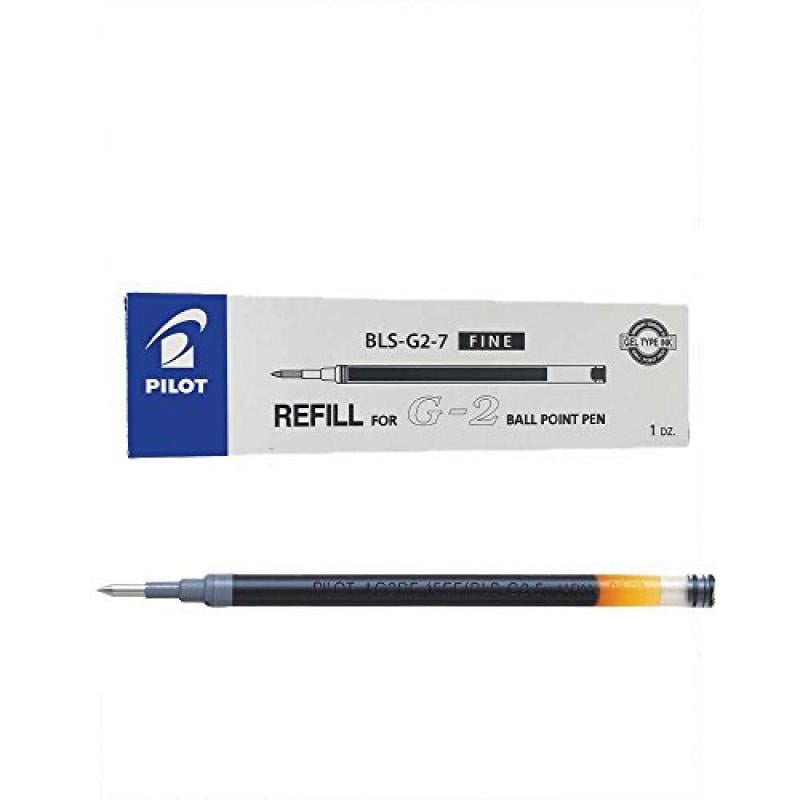 Pilot Refill for BLG 22 Gel Pen Black Ref 073101201 [Pack of 12]
