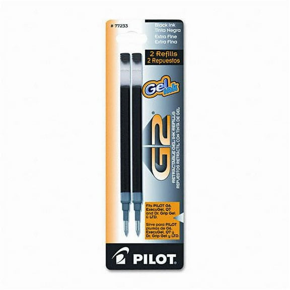 Pilot : Refill for G2 Gel, Dr. Grip Gel/Ltd, ExecuGel G6, Q7, Ex Fine, Blue, 2/pk -:- Sold as 2 Packs of - 2 - / - Total of 4 Each