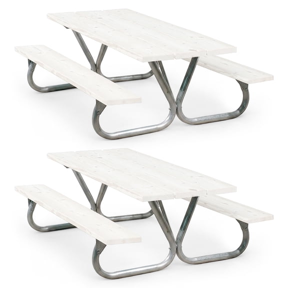 Pilot Rock 2 Pack 6'/8' Outdoor Steel Non Tip Picnic Table Leg (Frame Only)