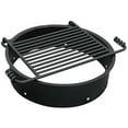 thumbnail image 1 of Pilot Rock 24 Inch Steel Ground Fire Pit Ring and Cooking Grate, Black, 1 of 6