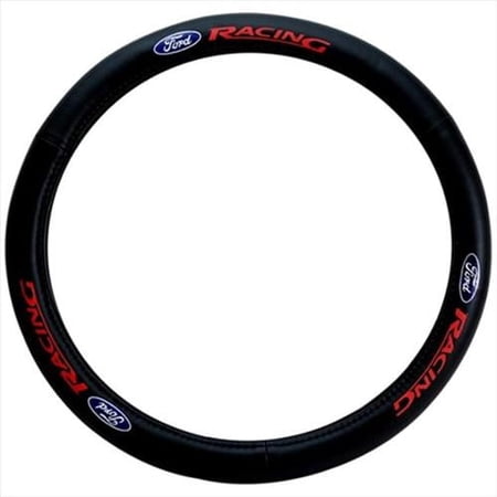 Pilot SW-121 Genuine Leather Steering Wheel Cover – Ford Racing Logo