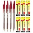 thumbnail image 1 of Pilot The Better Ballpoint Stick Pens, Fine Point Red Ink 4 Pens & 12 Refills, 1 of 5