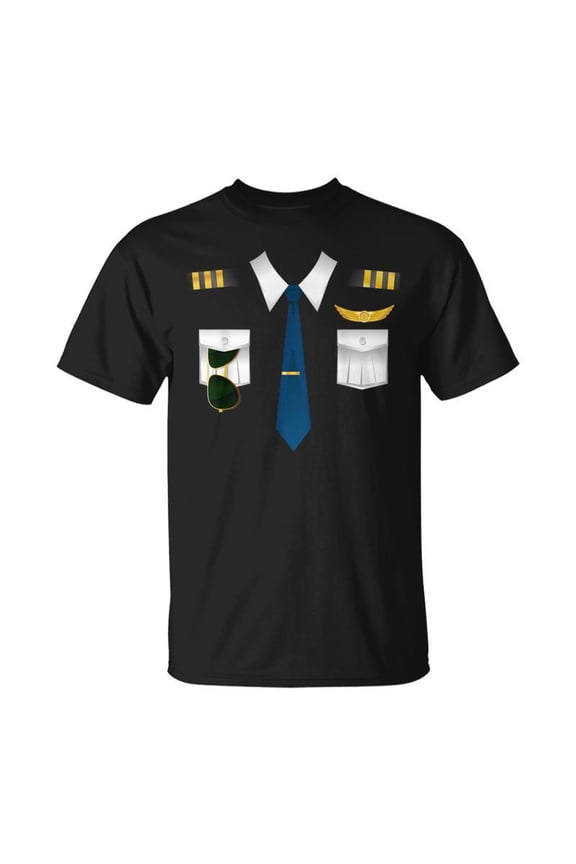 Pilot Uniform Costume Airplane Aviation Flying Airline TShirt