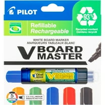 Pilot BeGreen VBoard Master Dry Erase Markers, Chisel Tip, Assorted Colors, 5 Count