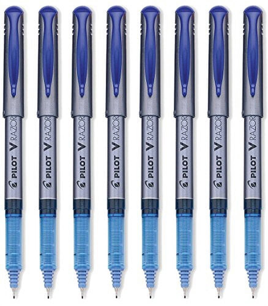 Pilot V Razor Point Liquid Ink Marker Pen Extra Fine Point, Blue 8-PACK ...