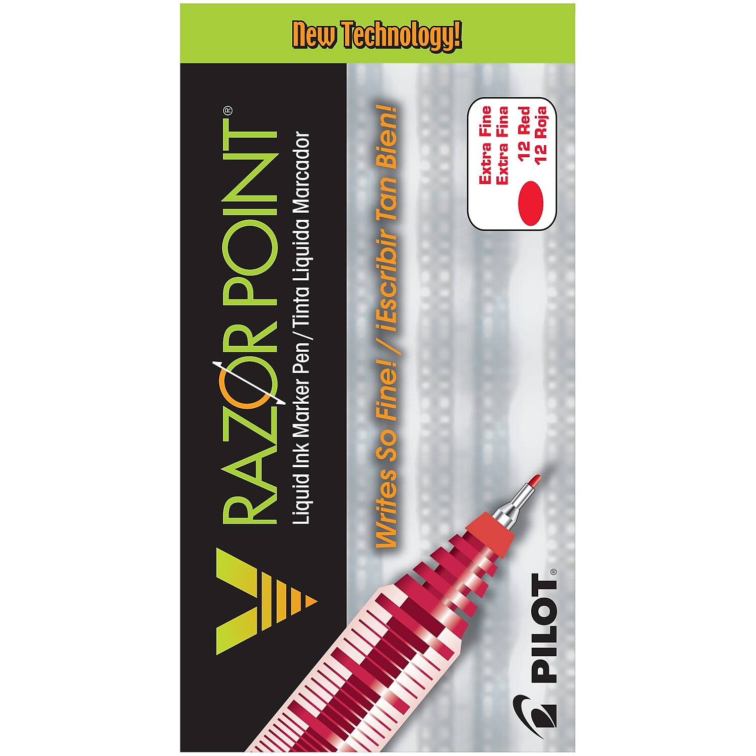 Pilot V Razor Point Pen red [Pack of 12] 71167-PK12