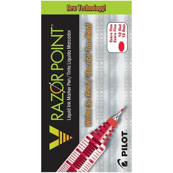 Pilot V Razor Point Pen red [Pack of 12] 71167-PK12
