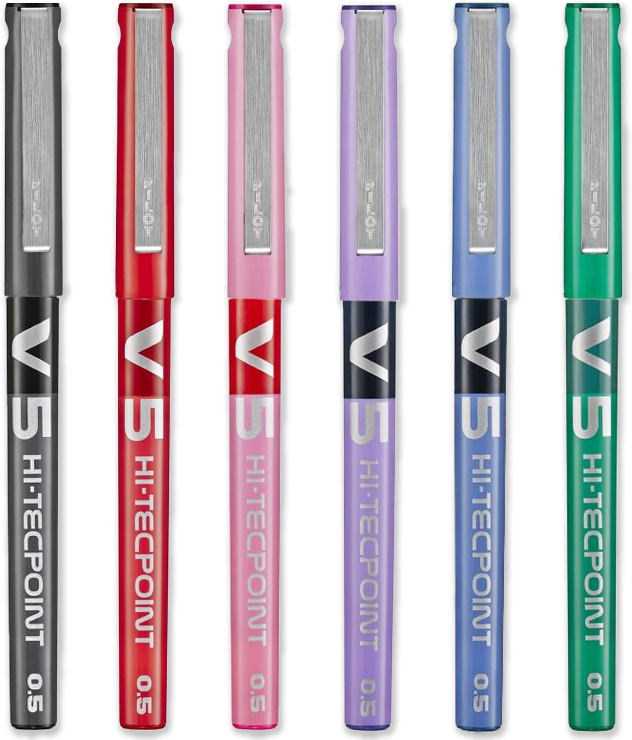 Pilot V5 Hi-Tecpoint Rollerball Pen - Fine 0.5mm Nib - Pack