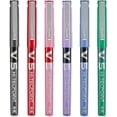 thumbnail image 1 of Pilot V5 Hi-Tecpoint Rollerball Pen - Fine 0.5mm Nib - Pack of 6 - Black, Blue, Red, Green, Violet, Pink, 1 of 7