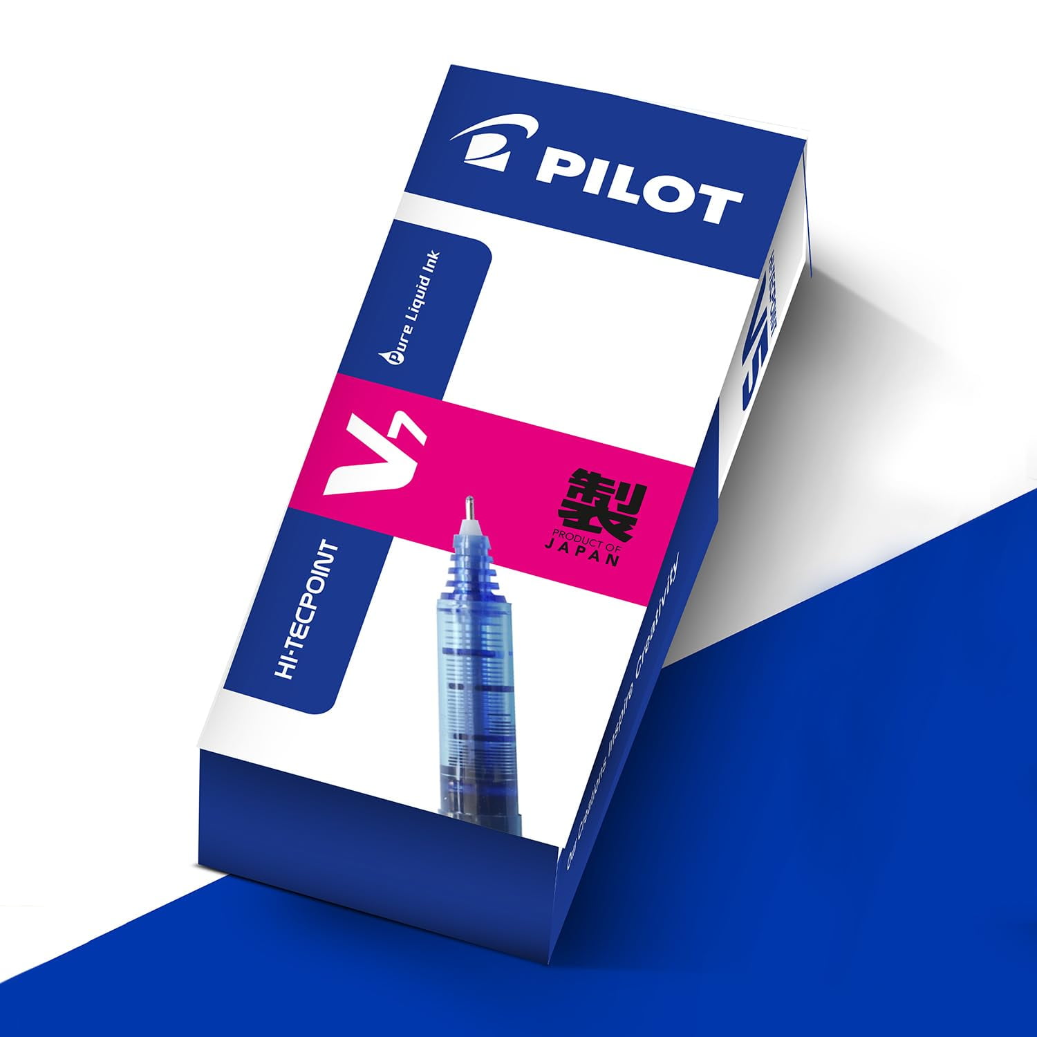 Pilot V7 Liquid Ink Roller Ball Black Pen (Pack of 12)