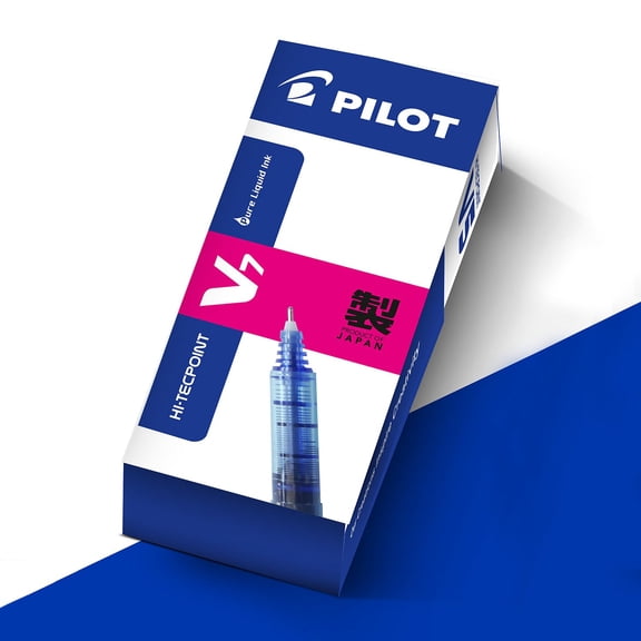 Pilot V7 Liquid Ink Roller Ball Black Pen (Pack of 12)