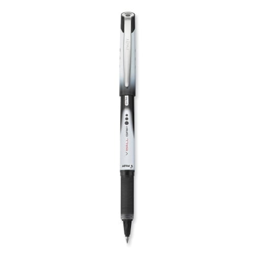 VBall Grip Liquid Ink Roller Ball Pen, Stick, Extra-Fine 0.5 mm, Black Ink, Black/White Barrel, Dozen VBall Grip Liquid Ink Roller Ball Pen, Stick, Extra-Fine 0.5 mm, Black Ink, Black/White Barrel, Dozen