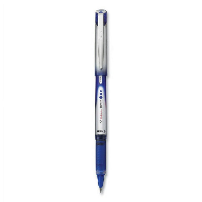 VBall Grip Liquid Ink Roller Ball Pen, Stick, Fine 0.7 mm, Blue Ink, Blue/Silver Barrel, Dozen VBall Grip Liquid Ink Roller Ball Pen, Stick, Fine 0.7 mm, Blue Ink, Blue/Silver Barrel, Dozen