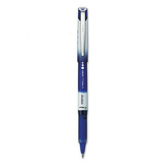 Pilot : VBall Grip Liquid Ink Stick Rlr Ball Pen, Metallic Brl, Blue Ink, Extra Fine Pt -:- Sold as 2 Packs of - 1 - / - Total of 2 Each