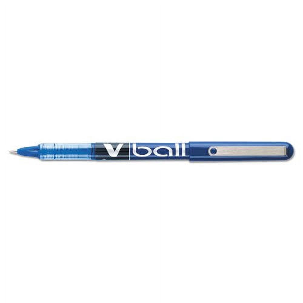 Pilot VBall Roller Ball Stick Pens, Blue Ink Extra Fine, 10-PACK (35201)