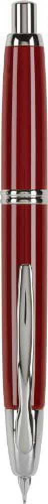 Pilot Vanishing Point Collection Retractable Fountain Pen, Red with Rhodium Accents, Blue Ink, Fine Nib (60144)